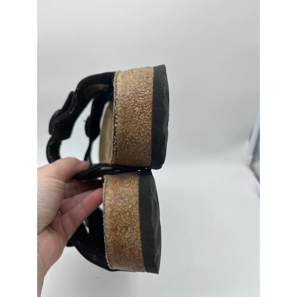 Betula Birkenstock Leo Black Buckle Sandals Size EU 41 Womens Size 10